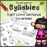 Syllables and Sight Words Sentence Scrambles Activities fo