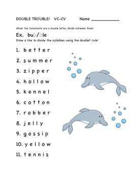 Preview of Syllables worksheets