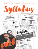 Syllabus Template 3-Pack