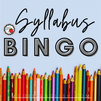 Preview of Syllabus BINGO / 30 Cards / Printable PDF + Google Slides for Digital Learning