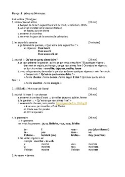 Preview of Plan de cours français #2