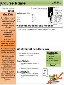 Preview of Syllabus - Newsletter Style - Keene