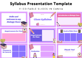 Syllabus Presentation Template