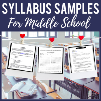 Preview of Syllabus Samples Middle School ELA | Class Expectations
