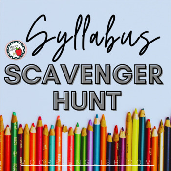 Preview of Syllabus Scavenger Hunt / $1 Deal! / Fillable .PDF, Google Slides, Google Doc
