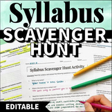 Syllabus Scavenger Hunt Editable in Google Slides