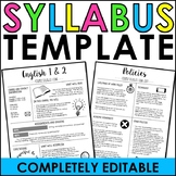 Editable Syllabus Template