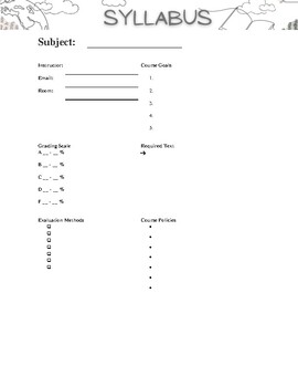 Preview of Syllabus Template - PDF