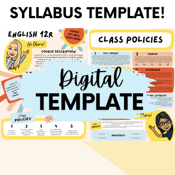Preview of Syllabus Template, Course Syllabus, Class Syllabus, Class Contract