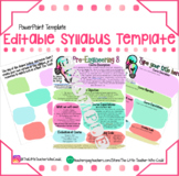 Syllabus Template- Editable/Create Your Own *Colorful*