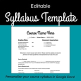 Syllabus Template - Editable - Google Docs