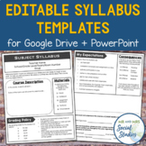 Syllabus Template Editable (for Google Drive + PowerPoint)