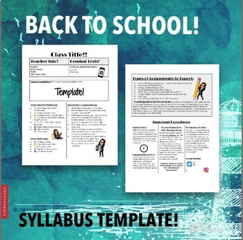 Preview of Syllabus Template (For Any Grade)