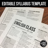 Syllabus Template: EDITABLE, Modern Newsletter Layout {Goo