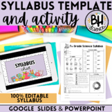 Syllabus Template and Activity for Middle School