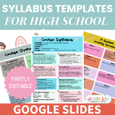 Syllabus Templates for High School