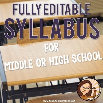 Preview of Syllabus Template for High School ScreenReader Accessible