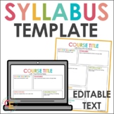 Syllabus Template for Middle School