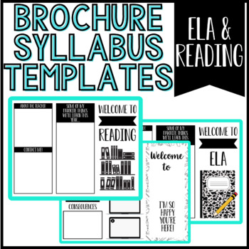 Preview of Syllabus Templates for Secondary | ELA | Reading | Middle School | Brochure
