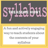 Syllabus Treasure Hunt-- Editable! First Week of School! S