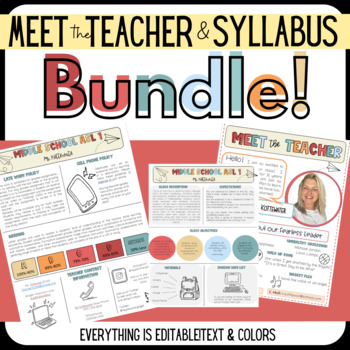 Preview of Syllabus and Meet the Teacher Bundle!