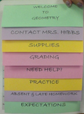 Syllabus foldable for interactive notebook
