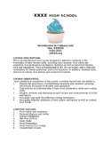 Syllabus for Culinary 1 Template