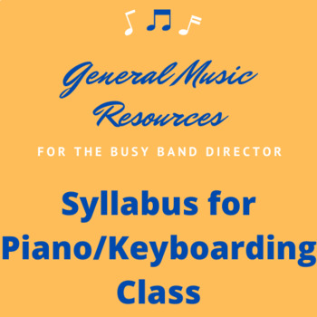 Preview of Syllabus for Electronic Keyboarding/Piano
