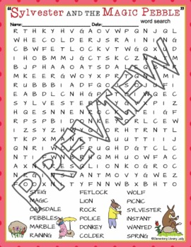 Sylvester and the Magic Pebble Steig Activities Crossword Puzzle & Word ...