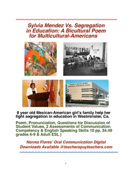 Preview of Sylvia Mendez Vs. Segregation in Education, Making America Multicultural