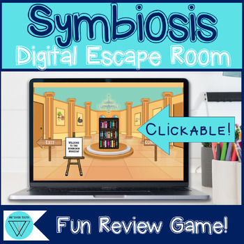 Preview of Symbiotic Relationships Activity - MS-LS2-2 Digital Escape Room Symbiosis Review