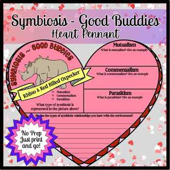Preview of Symbiosis - Good Buddies ~ Valentine's Day Heart Research Pennant