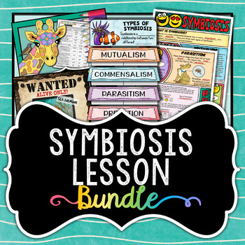 Preview of Symbiosis Activities Bundle - Doodle Notes, Foldable, Project, Worksheet