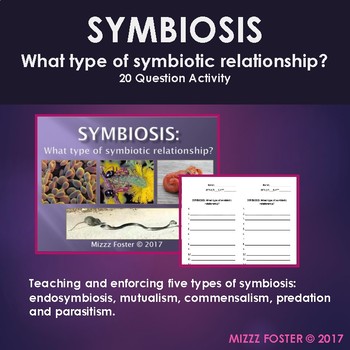 Preview of Symbiosis : What type of symbiotic relationship? 20 question activity