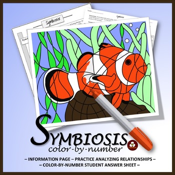 Preview of Symbiosis Color by Number with Reading and Analysis Questions