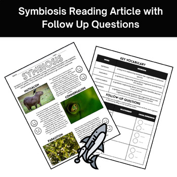 Preview of Symbiotic Relationships: Symbiosis Reading Article