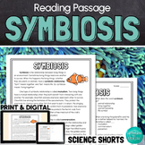Symbiosis Reading Comprehension Passage PRINT and DIGITAL