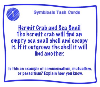 Symbiosis Task Cards by A Double Dose of Dowda | TPT