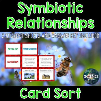 Preview of Symbiotic Relationships Card Sort