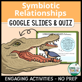 Preview of Symbiotic Relationships Digital INB - Google Slides Activities and Quiz FREEBIE