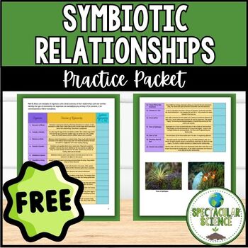 Preview of Symbiotic Relationships Practice Packet