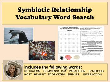 Preview of Symbiotic Relationships Vocabulary Word Search