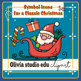 Symbol Icons for a Classic Christmas Clip Art,Christmas cl