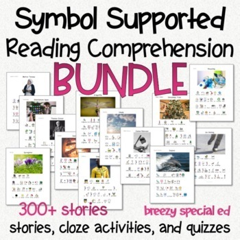 Preview of Symbol Stories Reading Comprehension BUNDLE for life skills special education