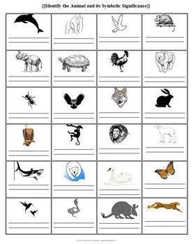 Symbolism Animals as Literary Symbols Common Core by James Whitaker