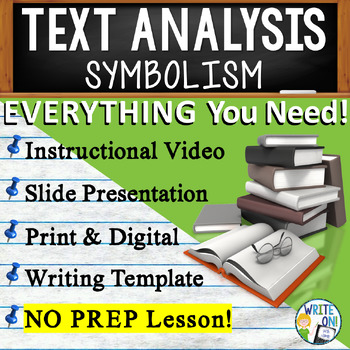 Preview of Text Dependent Analysis Writing - Citing Textual Evidence Identifying Symbolism