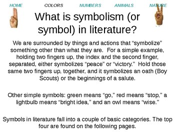 what is symbolism in english literature