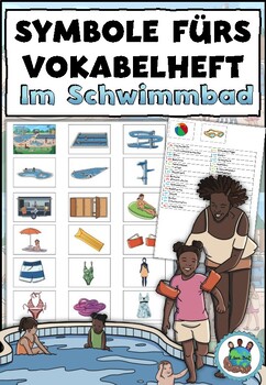 Preview of Symbols for the vocabulary book "Im Schwimmbad" | Deutsch | German