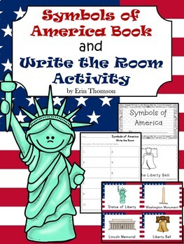 Preview of Symbols of America ~ Book and Write the Room Activity