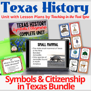 Preview of Symbols of Texas Bundle with Lesson Plans - Texas History Symbols Activities